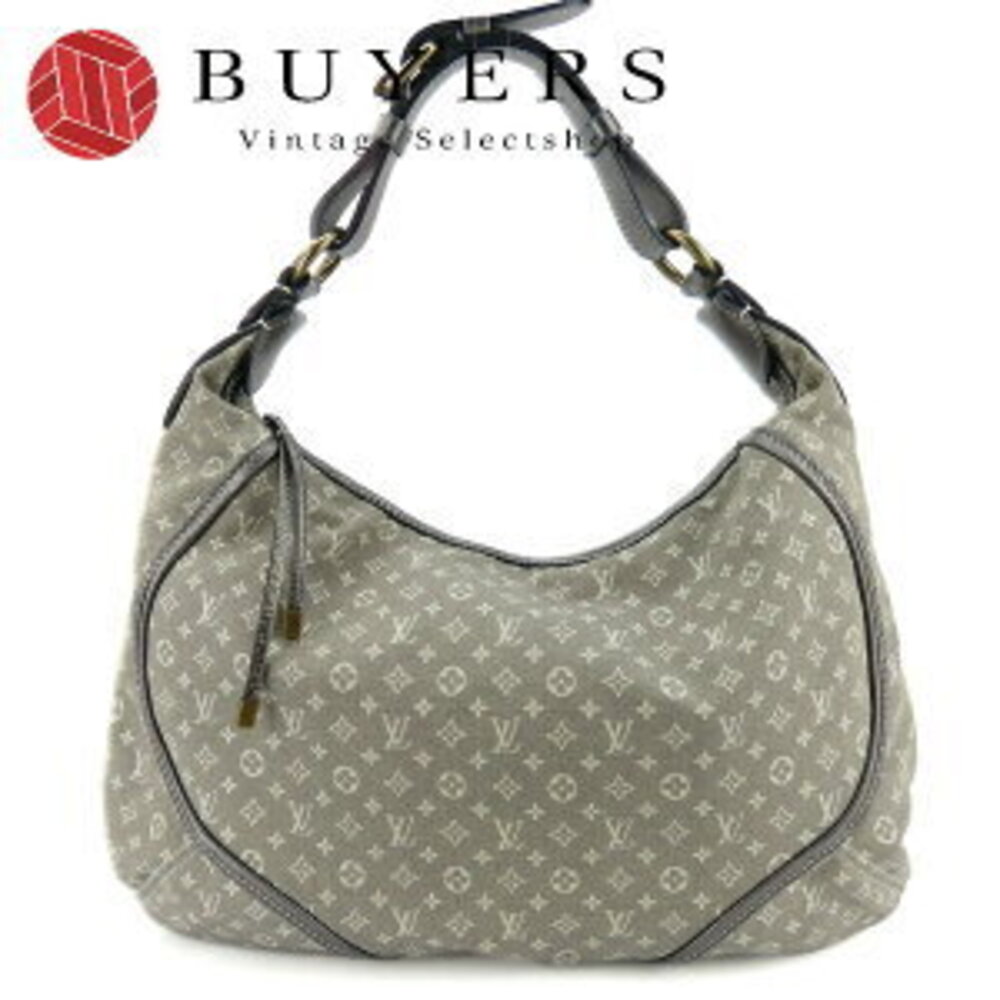 Louis Vuitton Manon Shoulder Bag Monogram lan Leather ine Gray